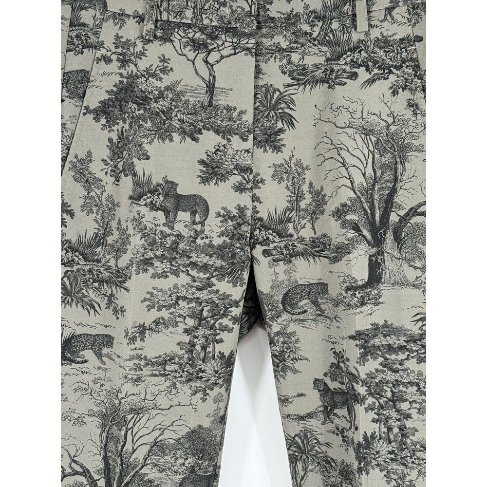 Cambio Toile Safari Pants‎ 29 Inch Waist Gray And Black Leopard - Picture 3 of 7
